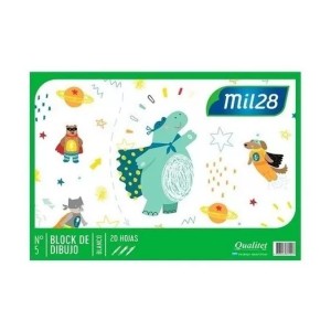 MIL28 BLOCK DIBUJO BLANCO N°5 x 20hj